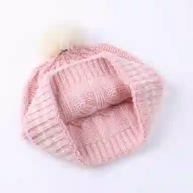 红豆 品牌毛球可爱甜美护耳防寒针织 羔羊毛 绒线帽 男女同款情侣款