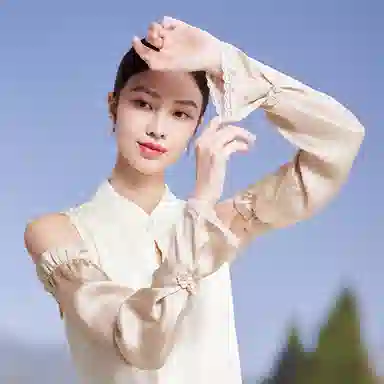 红豆 真丝冰袖春夏缎面顺滑宽松复古遮阳袖套 桑蚕丝 防晒袖 女款