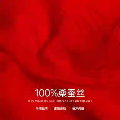 红豆 真丝长巾轻盈柔软围巾经典设计简约时尚大方 桑蚕丝 丝巾 女款