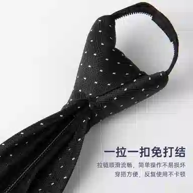 红豆 免打结拉链条纹 涤纶 领带 男款