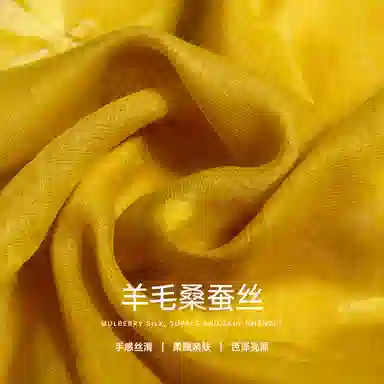 红豆 真丝时尚绣花长巾 羊毛桑蚕丝混纺 丝巾 女款