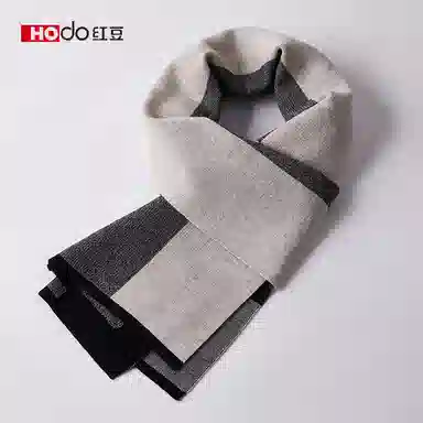 红豆 保暖加厚时尚百搭针织 羊毛 围巾 男款