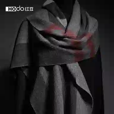 红豆 保暖百搭格纹时尚简约经典英伦格子 羊毛 绒线围巾 女款