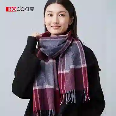 红豆 保暖加厚简约简单英伦格时尚 羊毛 绒线围巾 女款