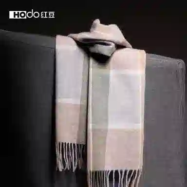 红豆 保暖加厚简约简单英伦格时尚 羊毛 绒线围巾 女款