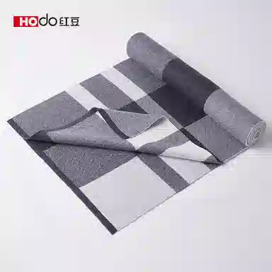 红豆 保暖加厚时尚百搭针织 羊毛 围巾 男款