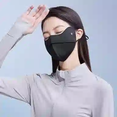 红豆 防紫外线脸基尼鱼骨支撑透气不闷 氨纶 防晒面罩 女款