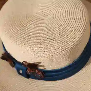 红豆 遮阳帽春夏户外防紫外线可折叠草帽太阳帽 聚酯纤维 防晒帽 女款