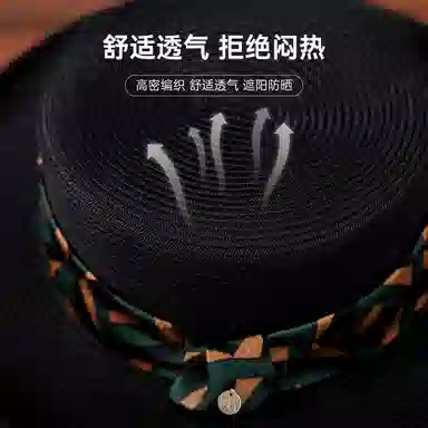 红豆 遮阳帽春夏户外防紫外线草帽可折叠帽子蝴蝶结太阳帽 聚酯纤维 防晒帽 女款