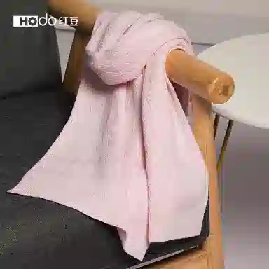 红豆 保暖加厚时尚简约 羊毛 绒线围巾 女款