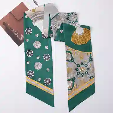 红豆 时尚绑包轻盈柔软经典设计简约大方 桑蚕丝 丝巾 女款