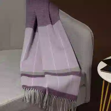 红豆 毛绒格型水纹条纹格子 羊毛 绒线围巾 男女同款情侣款