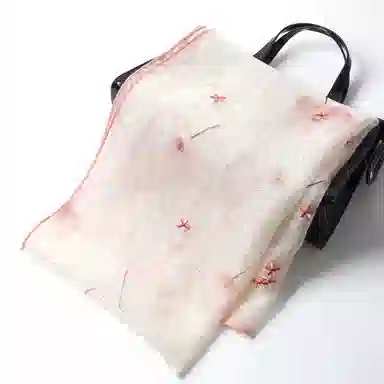 红豆 时尚长巾轻盈柔软 羊毛 桑蚕丝 丝巾 女款