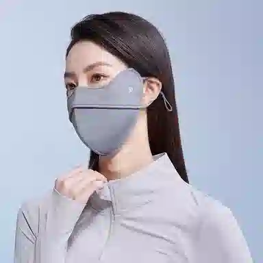 红豆 防紫外线脸基尼鱼骨支撑透气不闷 氨纶 防晒面罩 女款