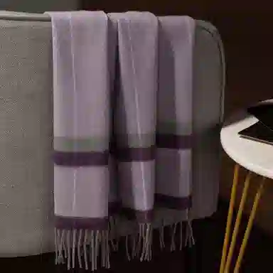 红豆 毛绒格型水纹条纹格子 羊毛 绒线围巾 男女同款情侣款