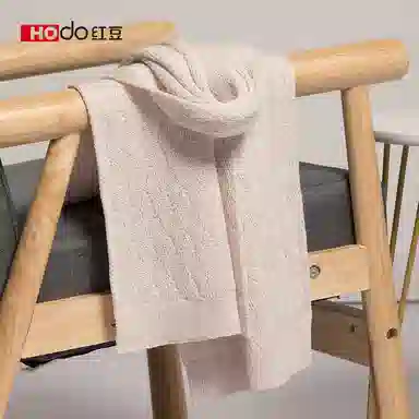 红豆 保暖加厚时尚简约 羊毛 绒线围巾 女款
