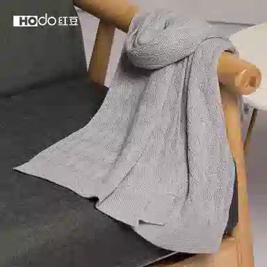 红豆 保暖加厚时尚简约 羊毛 绒线围巾 女款