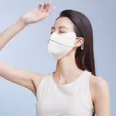 红豆 防紫外线脸基尼鱼骨支撑透气不闷 氨纶 防晒面罩 女款