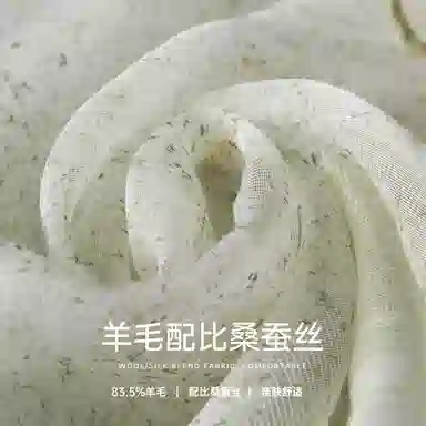 红豆 时尚长巾轻盈柔软 羊毛 桑蚕丝 丝巾 女款