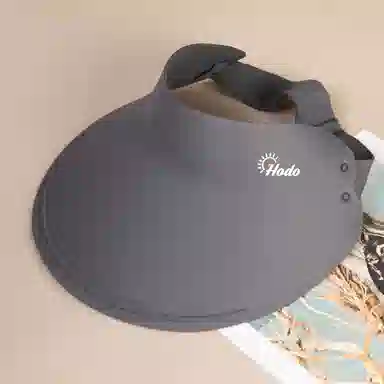 红豆 帽子夏季运动空顶帽凉感遮阳帽宽檐遮脸防紫外线空顶 锦纶氨纶 防晒帽 女款