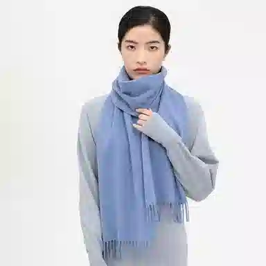 红豆 简约轻盈时尚百搭优雅 山羊绒 绒线围巾 男女同款情侣款