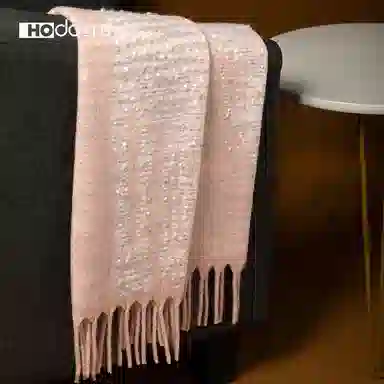 红豆 保暖加厚时尚百搭 羊毛 绒线围巾 女款