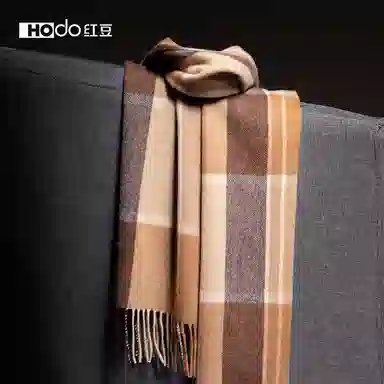 红豆 保暖加厚简约简单英伦格时尚 羊毛 绒线围巾 女款