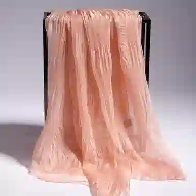 红豆 真丝长巾轻盈柔软围巾经典设计简约时尚大方 桑蚕丝 丝巾 女款