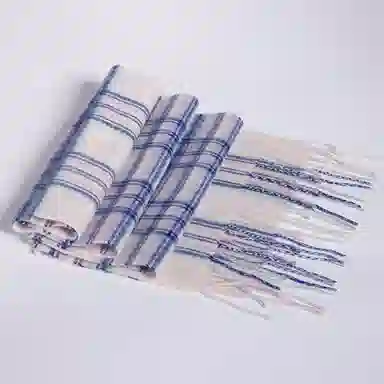 红豆 经典格子休闲时尚百搭保暖 山羊绒 绒线围巾 男女同款情侣款