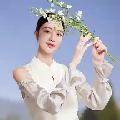 红豆 真丝冰袖春夏缎面顺滑宽松复古遮阳袖套 桑蚕丝 防晒袖 女款