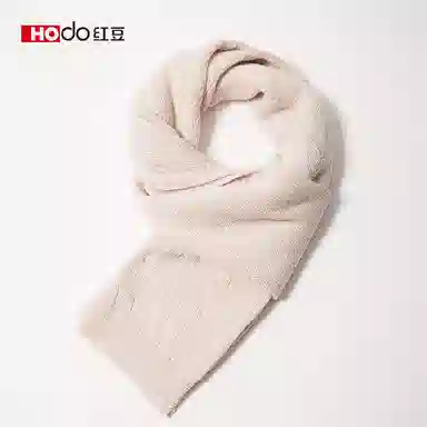 红豆 保暖加厚时尚简约 羊毛 绒线围巾 女款