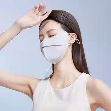 红豆 防紫外线脸基尼鱼骨支撑透气不闷 氨纶 防晒面罩 女款