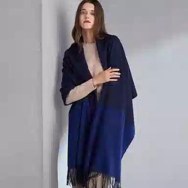 红豆 简约大方时尚百搭保暖 羊毛 绒线围巾 男女同款情侣款