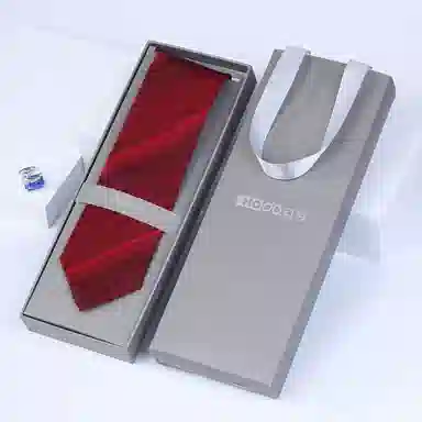 红豆 免打结拉链正装条纹 涤纶 易拉得领带 男款