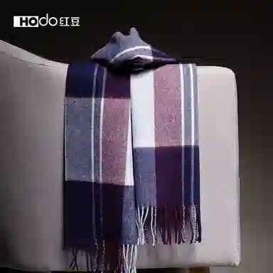 红豆 保暖加厚简约简单英伦格时尚 羊毛 绒线围巾 女款