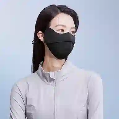 红豆 防紫外线脸基尼鱼骨支撑透气不闷 氨纶 防晒面罩 女款