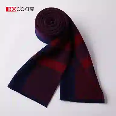 红豆 保暖加厚时尚百搭针织 羊毛 围巾 男款