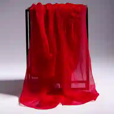 红豆 真丝长巾轻盈柔软围巾经典设计简约时尚大方 桑蚕丝 丝巾 女款