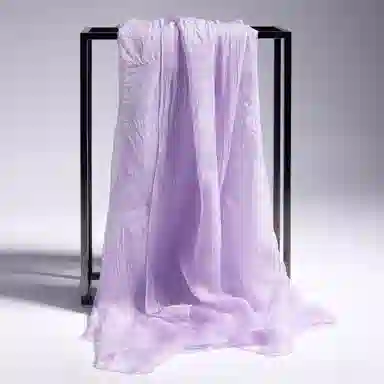 红豆 真丝长巾轻盈柔软围巾经典设计简约时尚大方 桑蚕丝 丝巾 女款