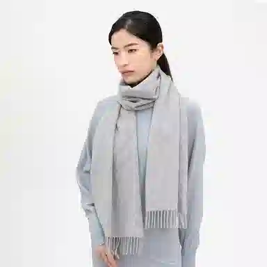 红豆 简约轻盈时尚百搭优雅 山羊绒 绒线围巾 男女同款情侣款