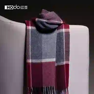 红豆 保暖加厚简约简单英伦格时尚 羊毛 绒线围巾 女款