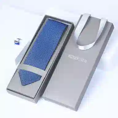 红豆 免打结拉链正装条纹 涤纶 易拉得领带 男款