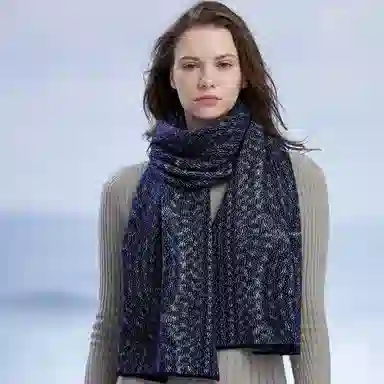 红豆 简约柔软优雅百搭保暖精致 羊毛 绒线围巾 男女同款情侣款