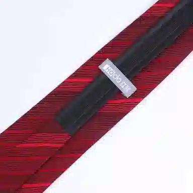 红豆 免打结拉链正装条纹 涤纶 易拉得领带 男款