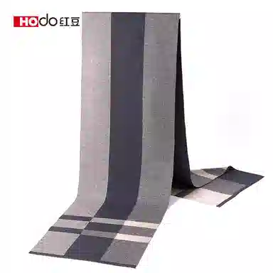 红豆 保暖加厚时尚百搭针织 羊毛 围巾 男款