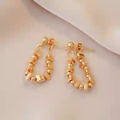 LANYAO Twisted Cube Chain Earrings