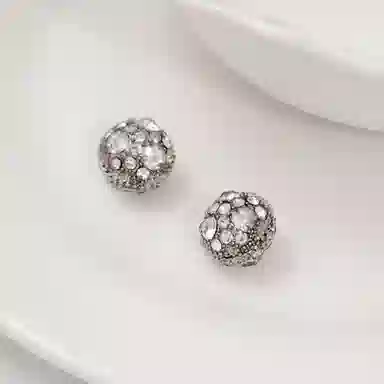 澜耀 气质个性时尚百搭精致闪钻潮流小众耳饰 合金 耳钉 女款