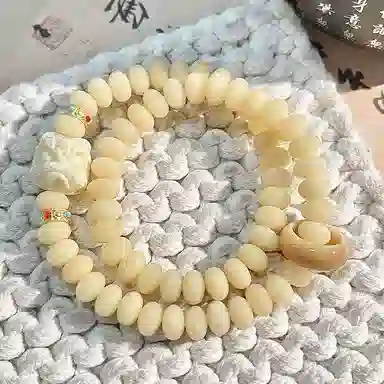 新中式国潮双圈文玩佛珠 好运莲莲 招财纳福 本命年转运 叠戴设计款手饰 菩提根 手串 男女同款情侣款