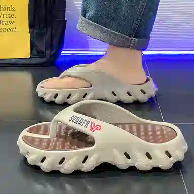 俞兆林 个性独特 时尚潮流 舒适百搭 防磨防滑人字拖鞋 男款