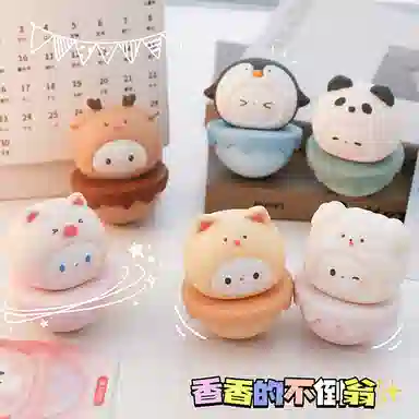 极慧猫 可爱小动物 不倒翁